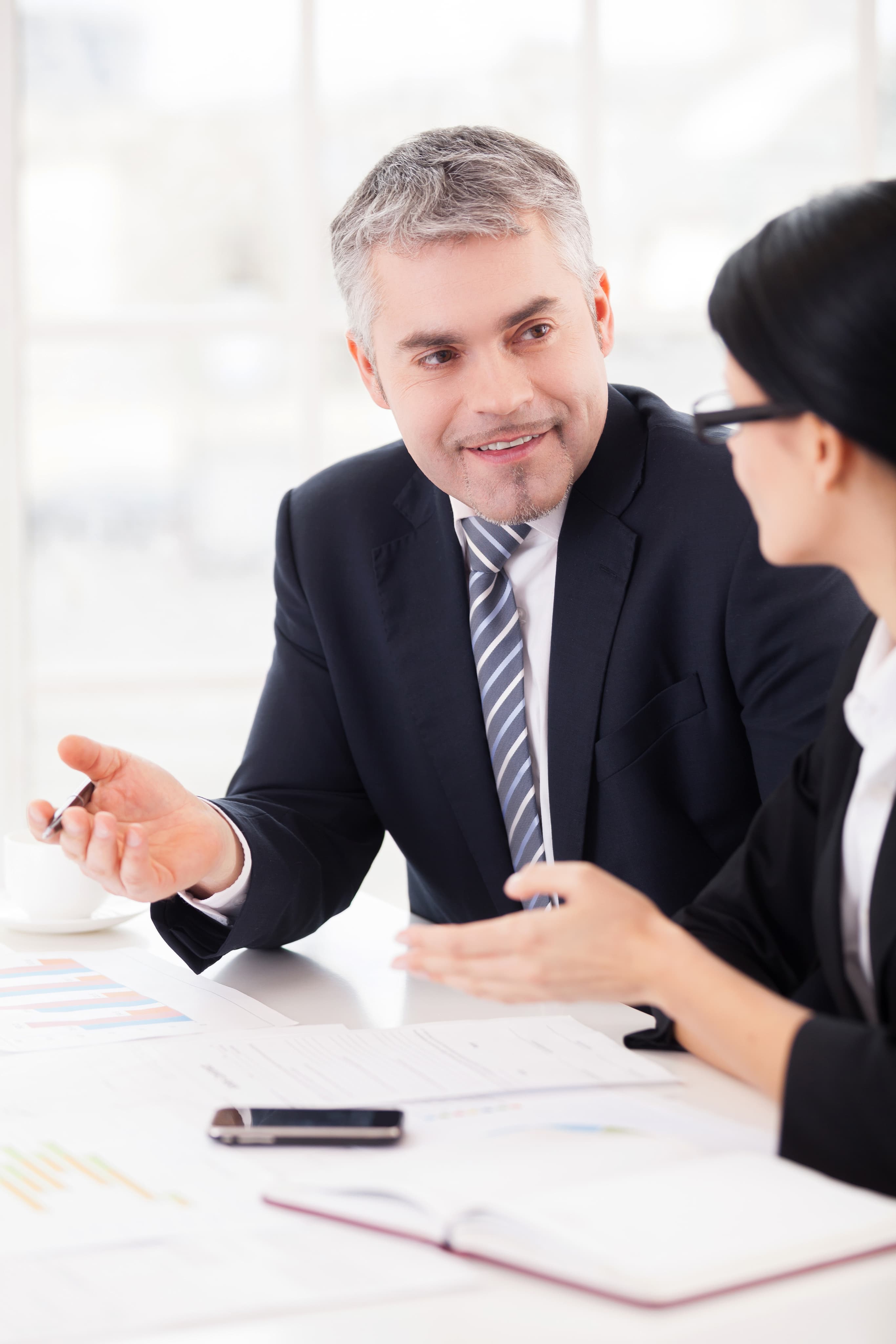 Advisor discussing investment